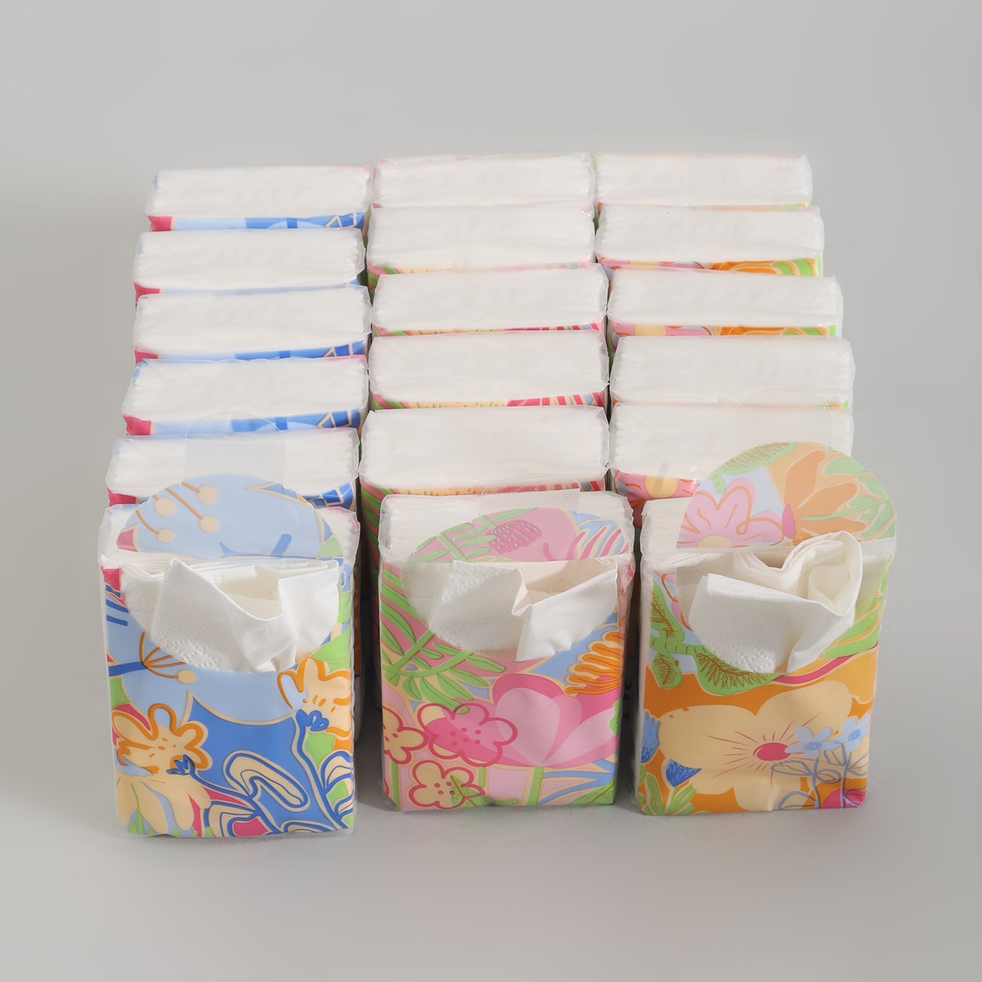 Mumuso Printable Pocket Tissues- 18 Pack Set- Perfect for On-the- Go!