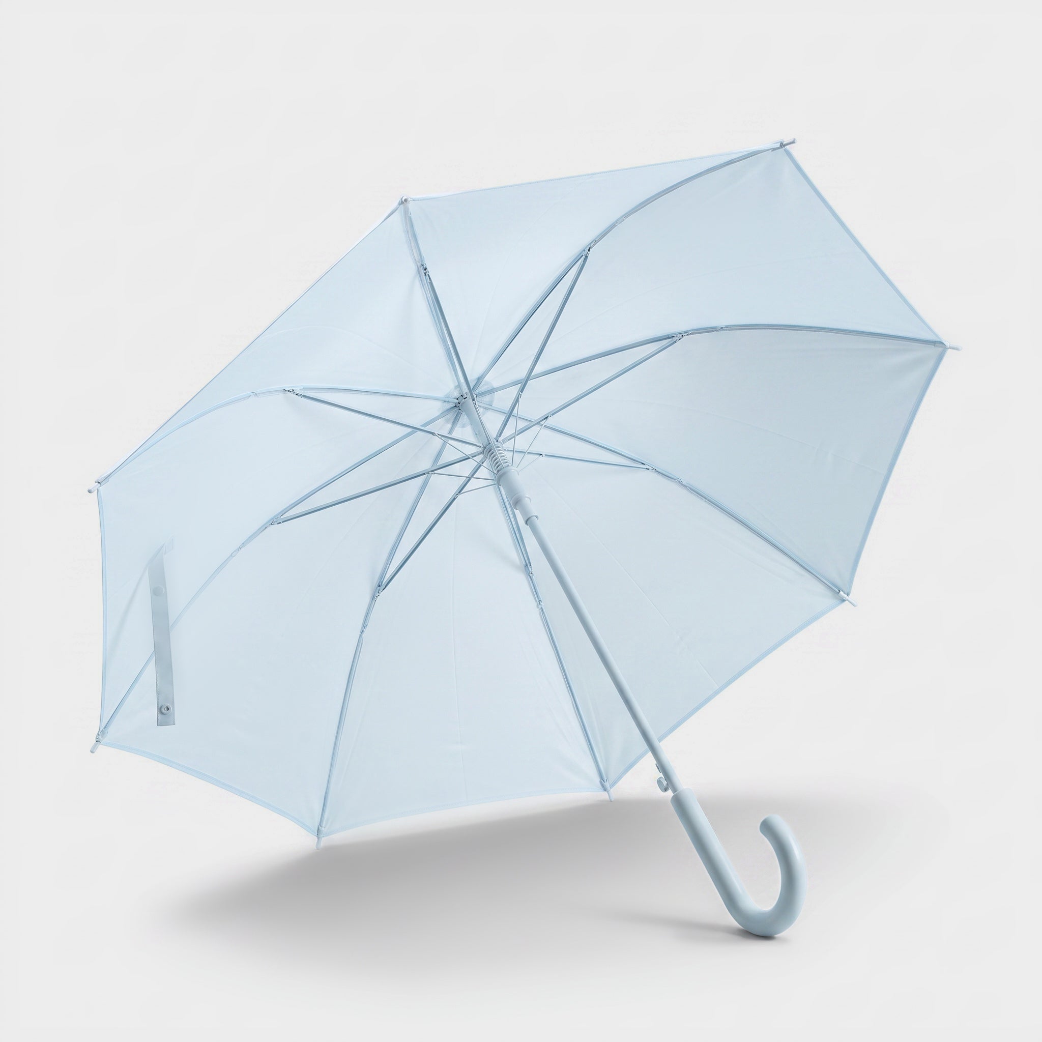 Fresh Pastel Blue Umbrella with J Handle