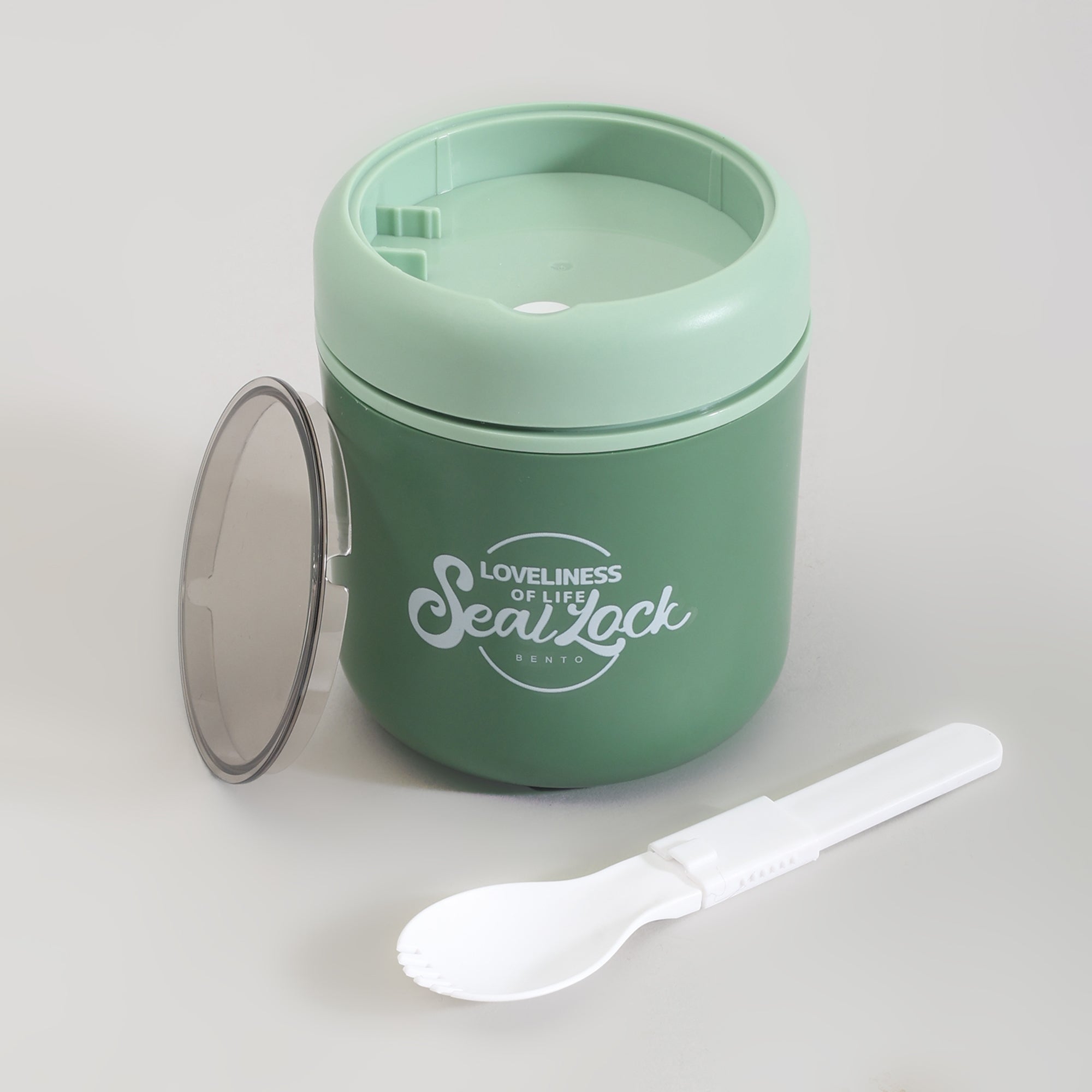 Insulated Large Lunch Box with Cutlery &amp; Transparent Lid- Assorted Colours!
