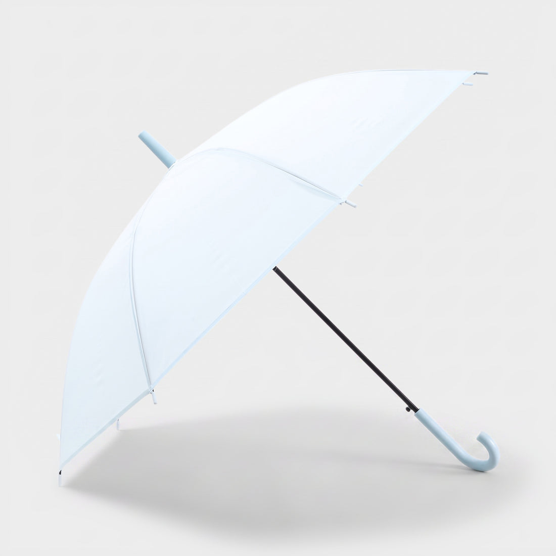 Fresh Pastel Blue Umbrella with J Handle