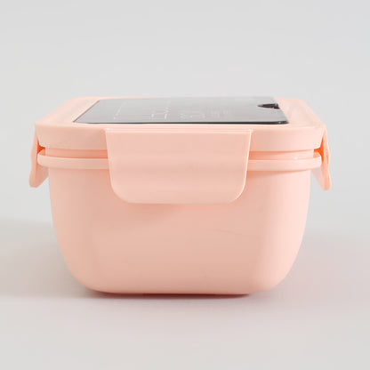Pink Lunch Box with Fork &amp; Spoon