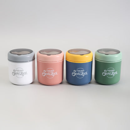 Insulated Large Lunch Box with Cutlery &amp; Transparent Lid- Assorted Colours!