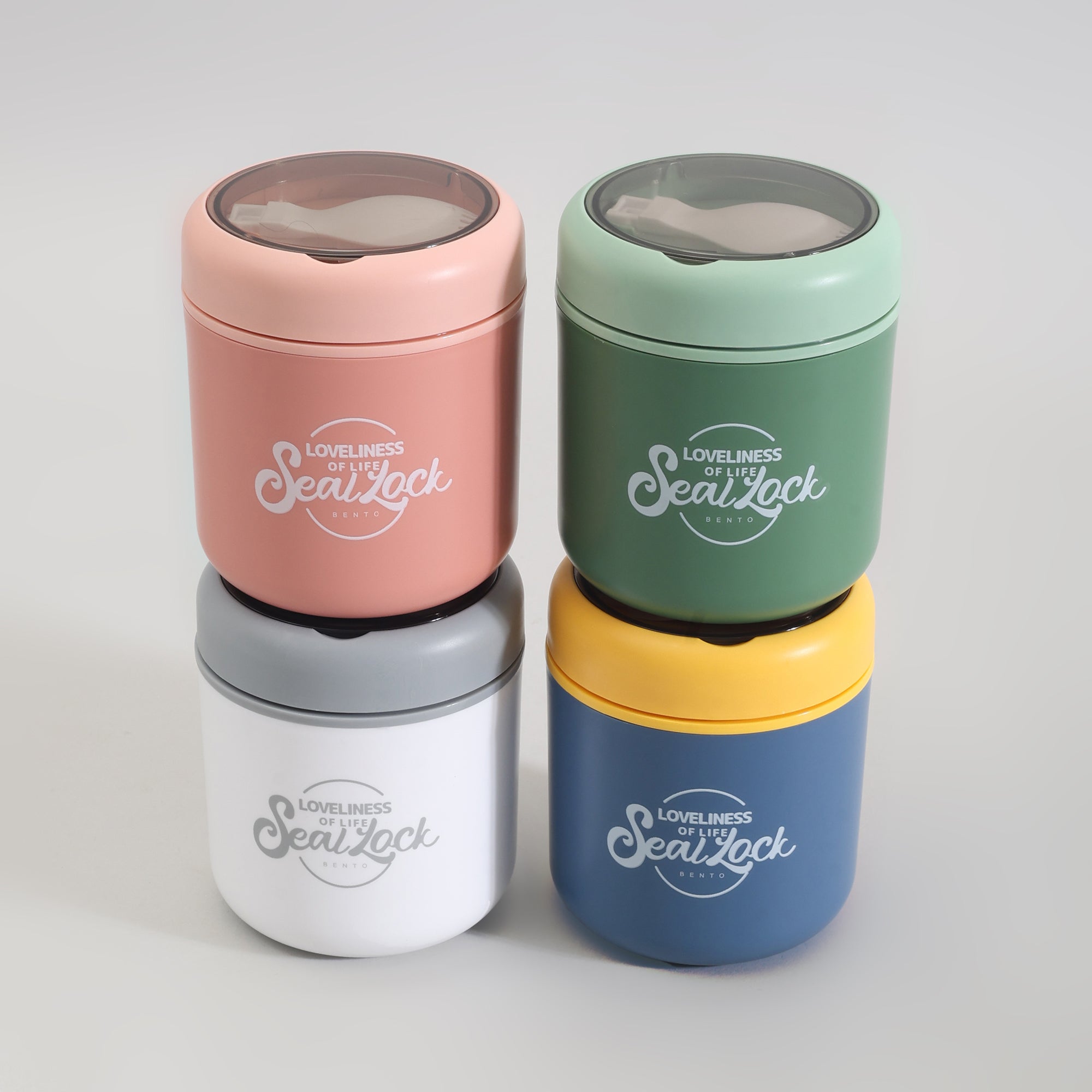 Insulated Large Lunch Box with Cutlery &amp; Transparent Lid- Assorted Colours!
