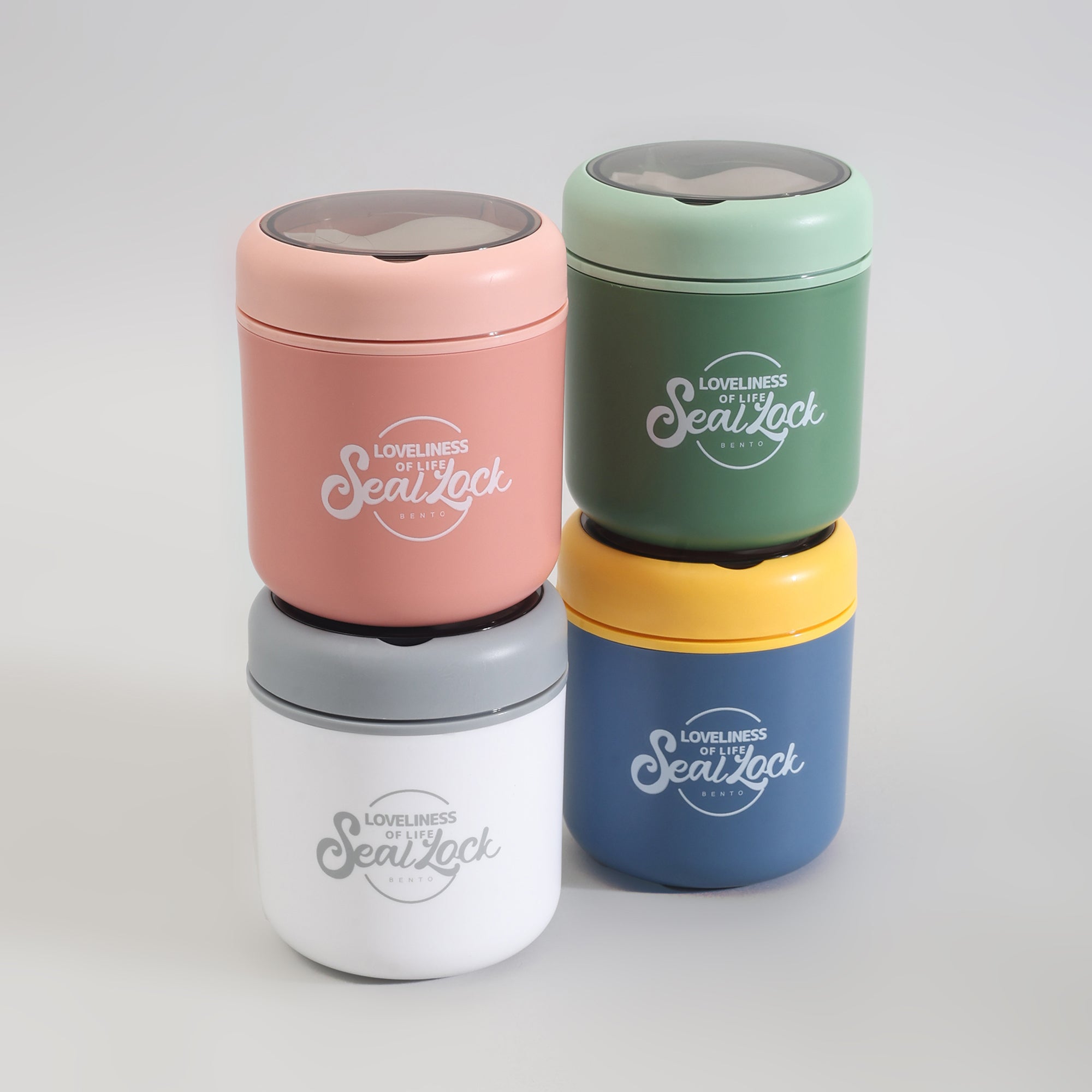 Insulated Large Lunch Box with Cutlery &amp; Transparent Lid- Assorted Colours!