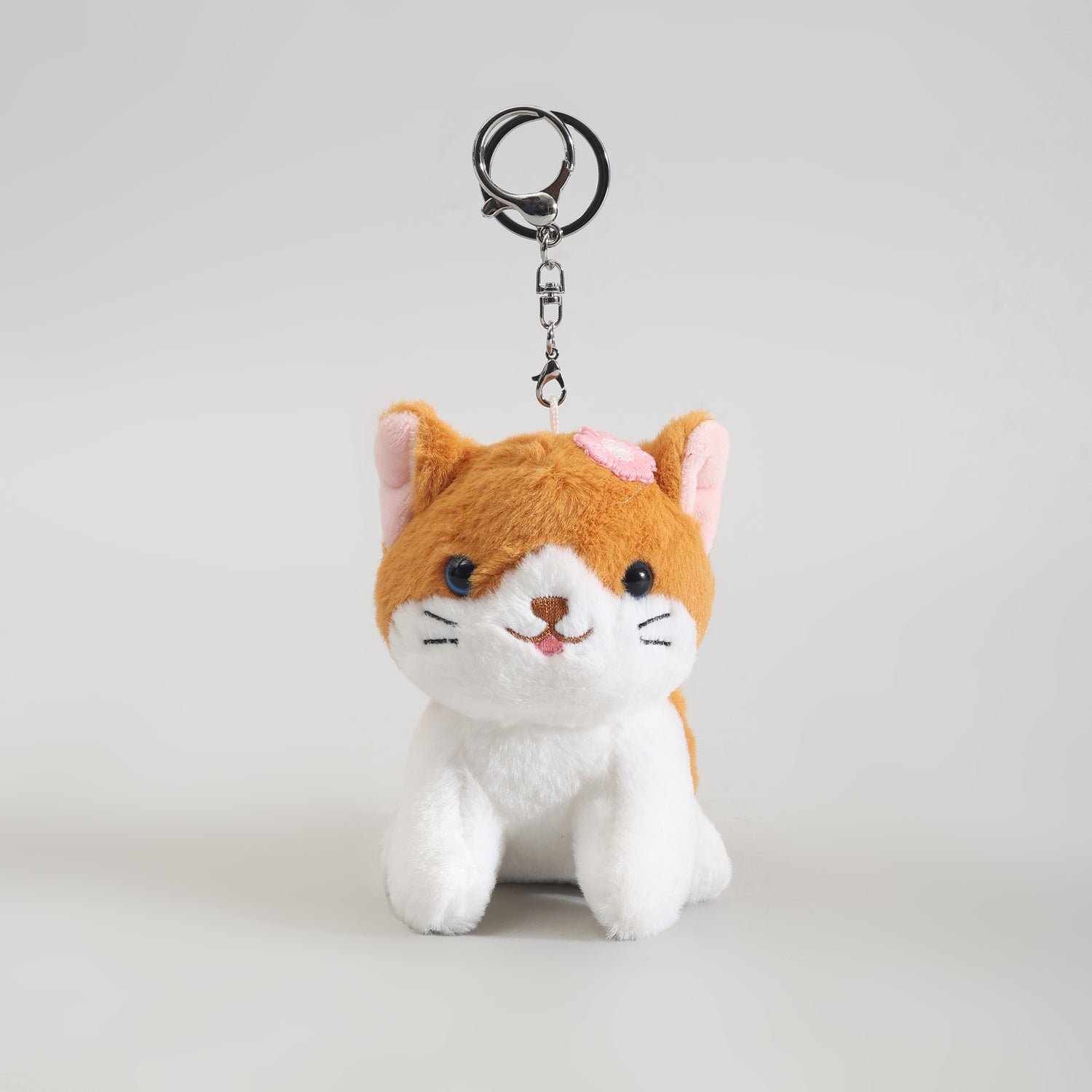 Adorable Cat Wearing Cute Flower Keychain/ Bag Pendant