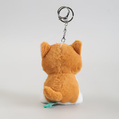 Adorable Cat Wearing Cute Flower Keychain/ Bag Pendant