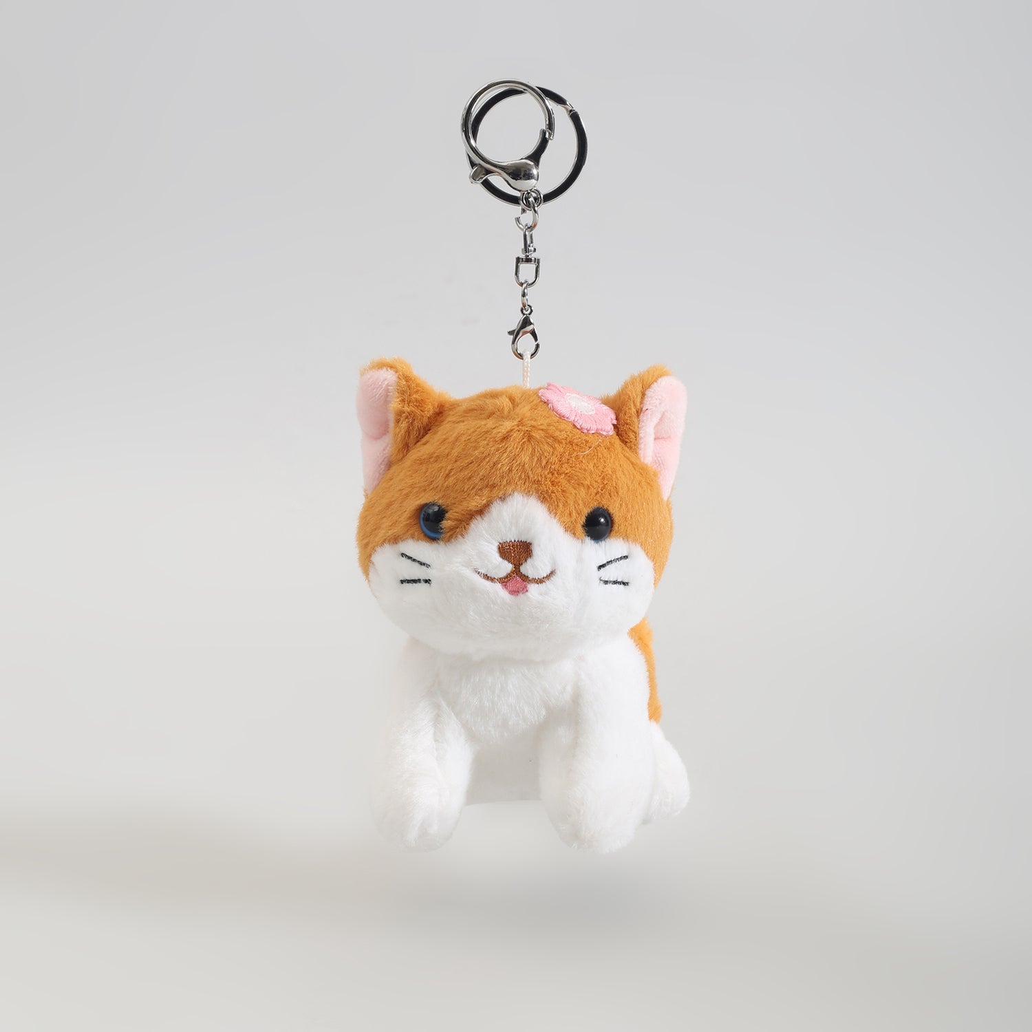 Adorable Cat Wearing Cute Flower Keychain/ Bag Pendant