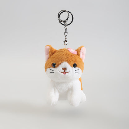 Adorable Cat Wearing Cute Flower Keychain/ Bag Pendant