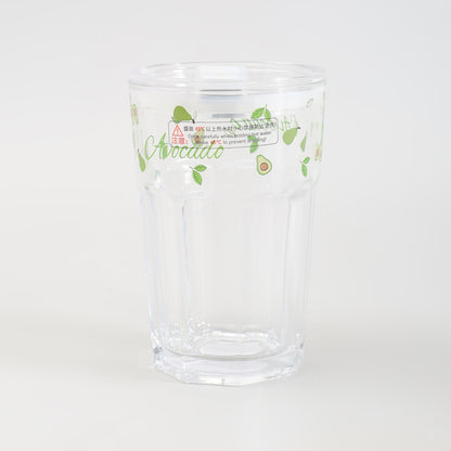 Adorable Avocado Series Glass with Straw