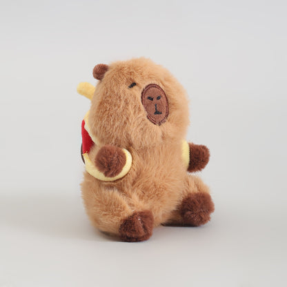 Mumuso Capybara With Tennis Racket Backpack Keychain