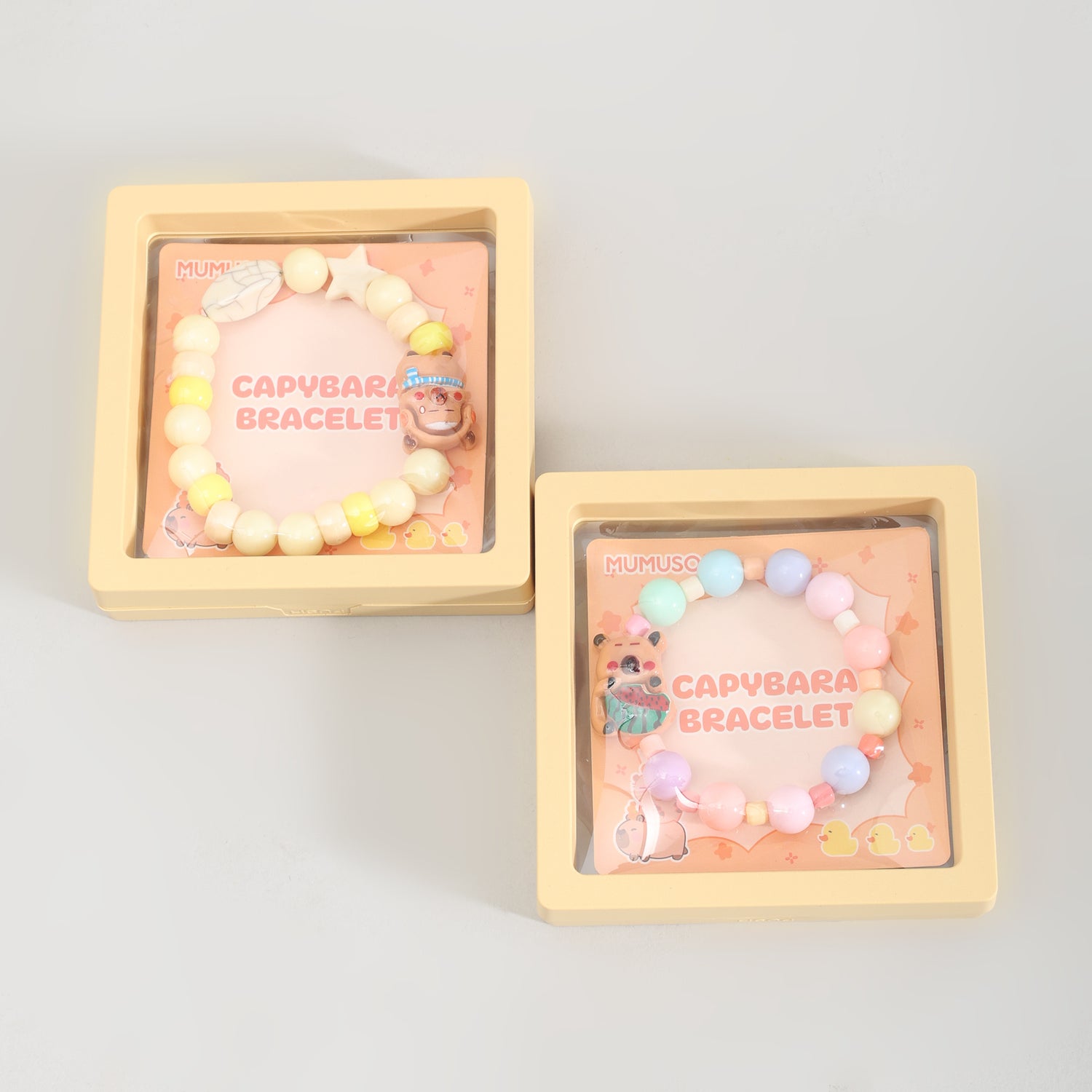 Cute Capybara Beaded Bracelet- Yellow/ Multicolour- Assorted