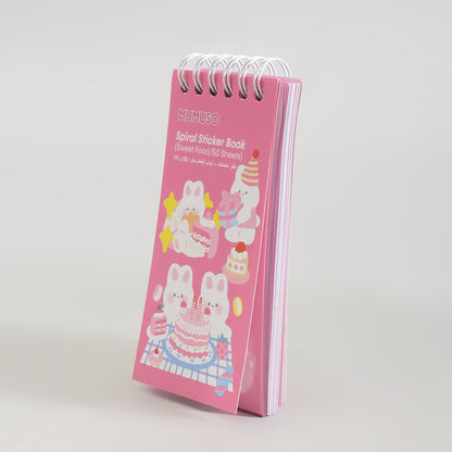 Mumuso Spiral Sticker Book - Dessert Designs/50 Sheets