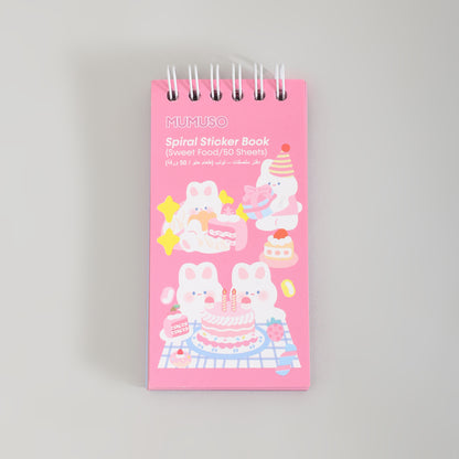 Mumuso Spiral Sticker Book - Dessert Designs/50 Sheets