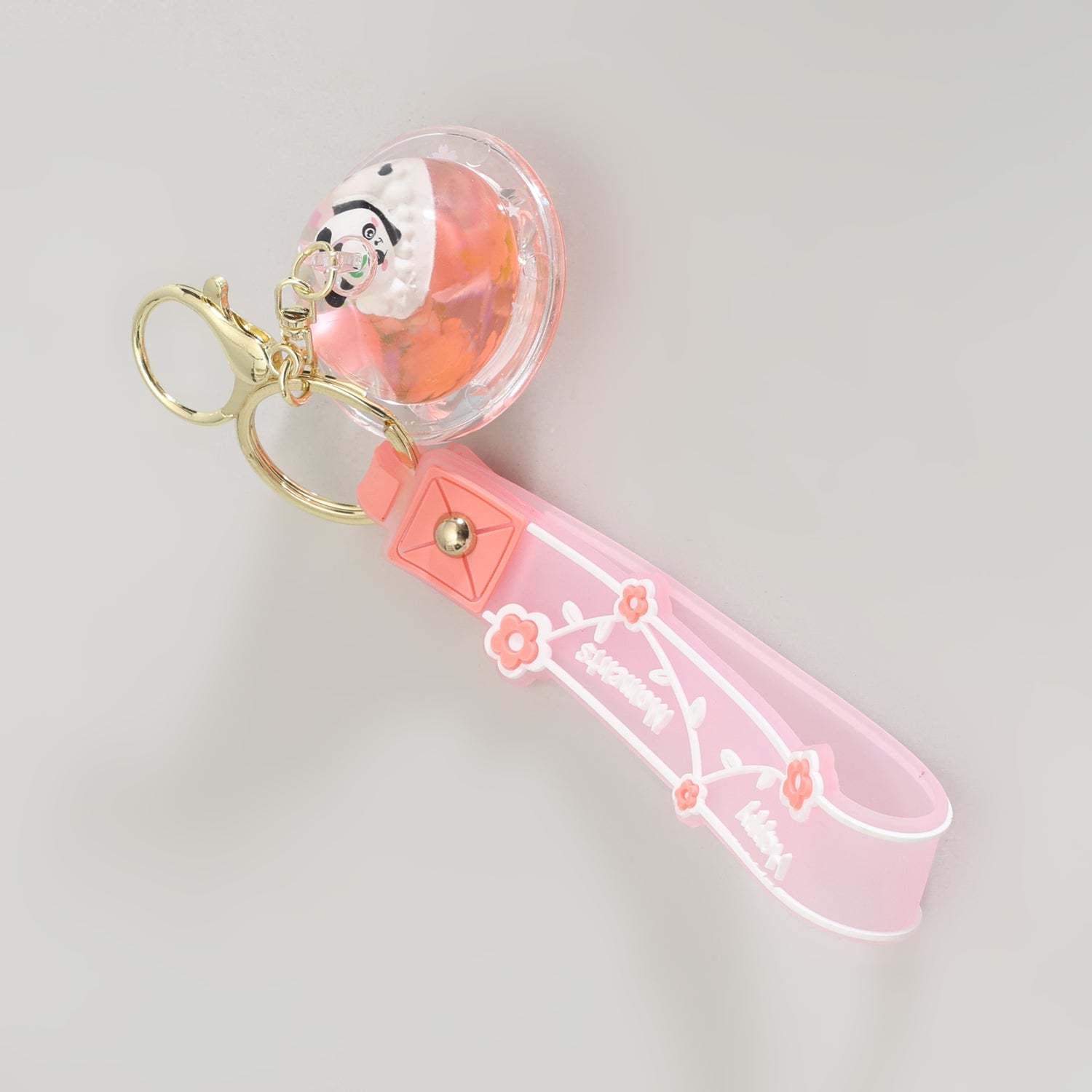 Mumuso Cute Floating Panda Keychain: Pink