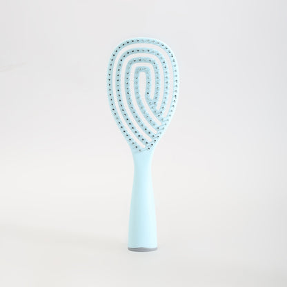 Mumuso Hollowed-Out Detangling Hair Brush-  Blue