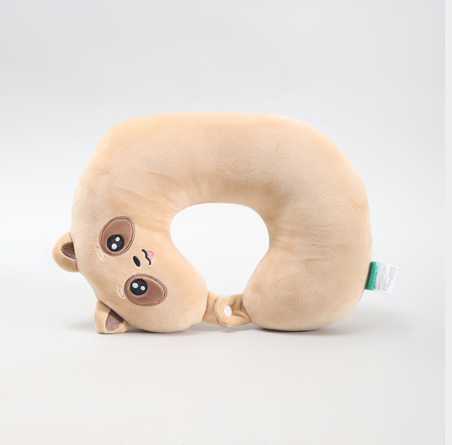 Super Comfortable Kawaii Racoon U-Shaped Neck Pillow- Brown