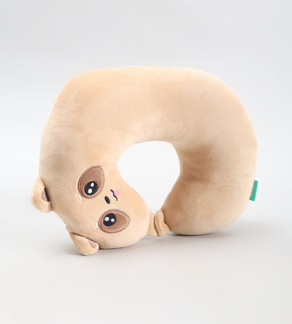 Super Comfortable Kawaii Racoon U-Shaped Neck Pillow- Brown