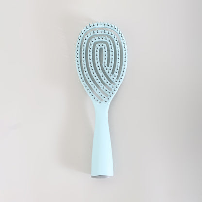 Mumuso Hollowed-Out Detangling Hair Brush-  Blue