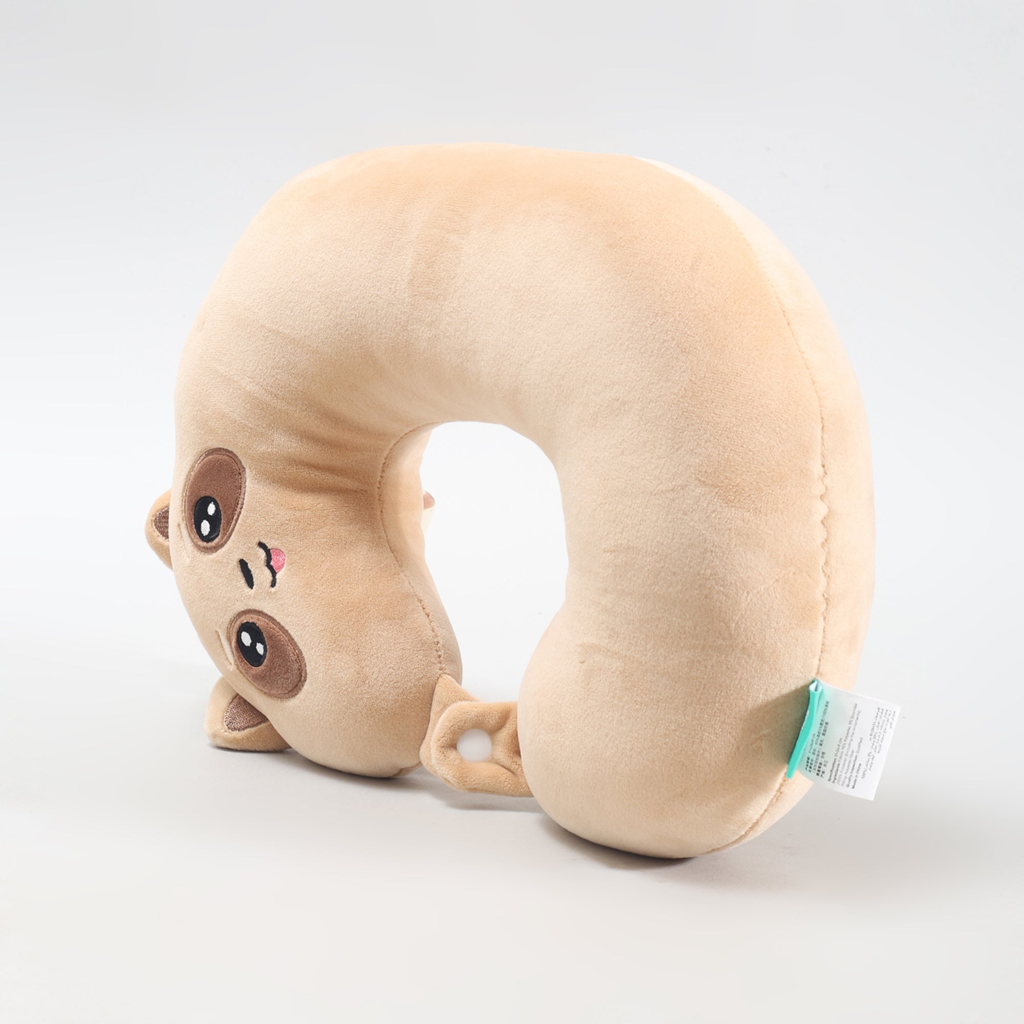 Super Comfortable Kawaii Racoon U-Shaped Neck Pillow- Brown