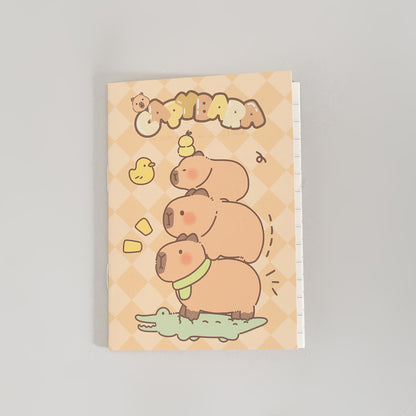 Cute Capybara Single- Lined Notebook