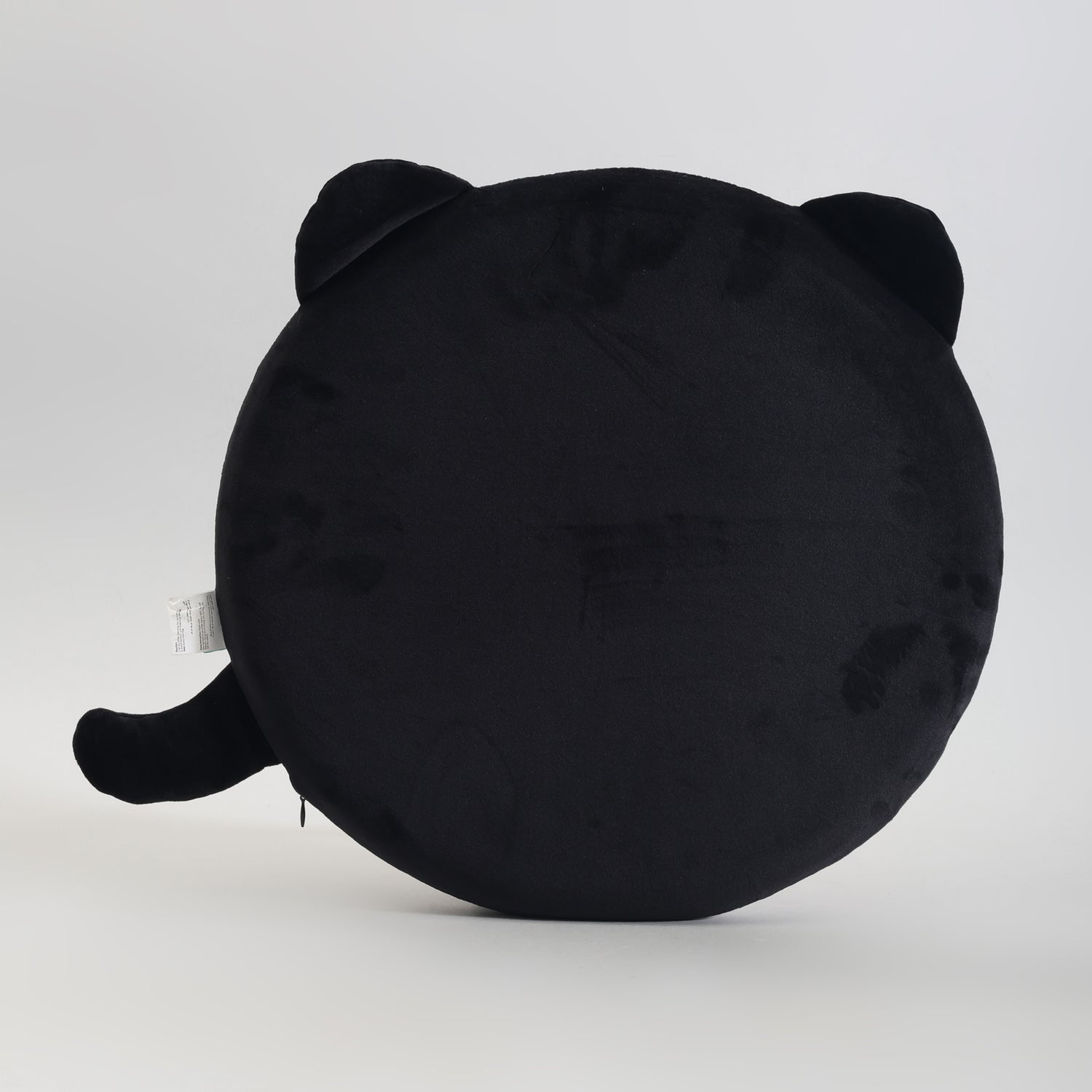 MUMUSO Black Cat Round Memory Foam Seat Cushion &amp; Throw Pillow