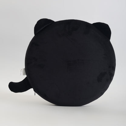 MUMUSO Black Cat Round Memory Foam Seat Cushion &amp; Throw Pillow
