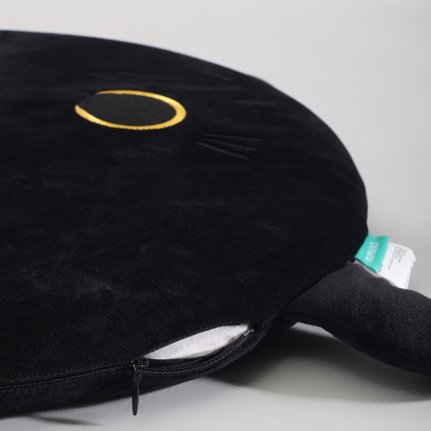 MUMUSO Black Cat Round Memory Foam Seat Cushion &amp; Throw Pillow