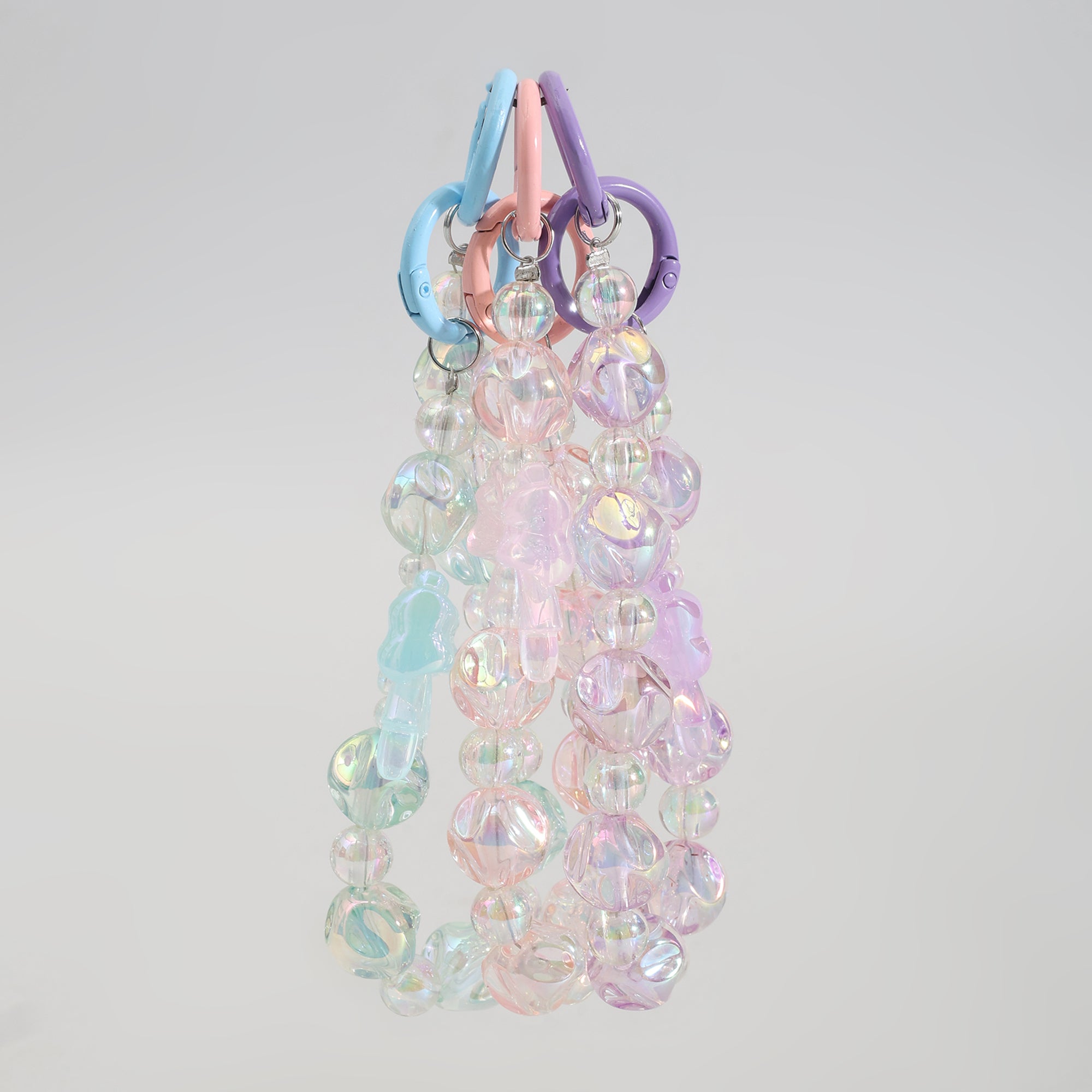 Mumuso Beaded Cellphone Wrist Strap with Crystalline Bowknot- Assorted Colours
