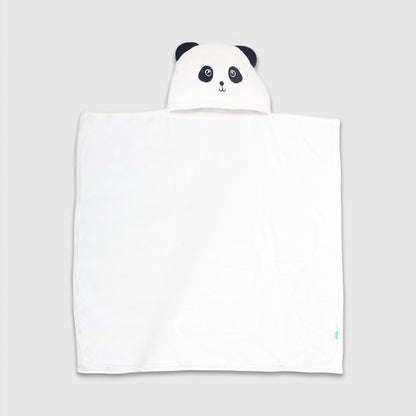 Cute Panda Hooded Cape Blanket - Black &amp; White