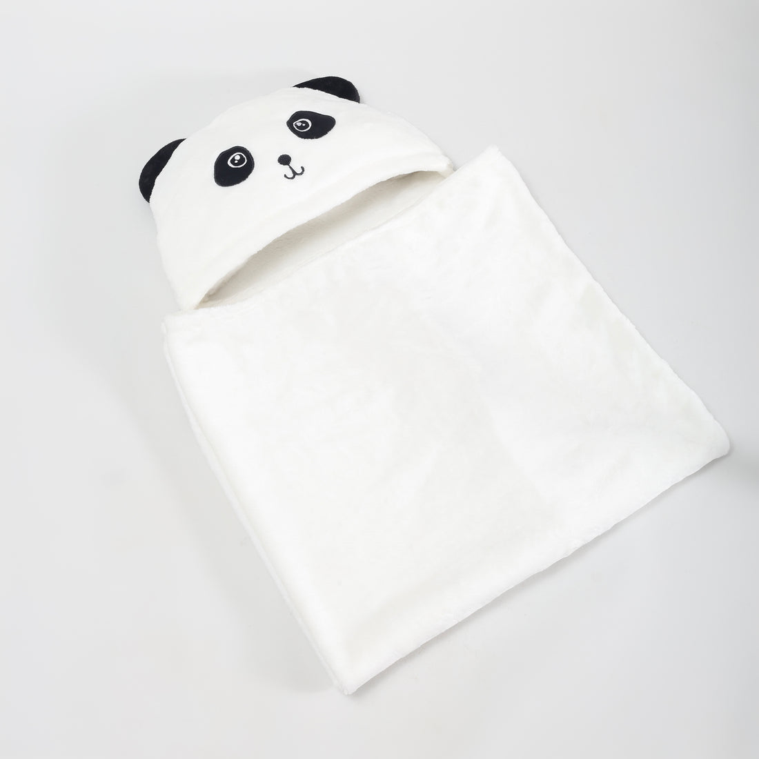 Cute Panda Hooded Cape Blanket - Black &amp; White