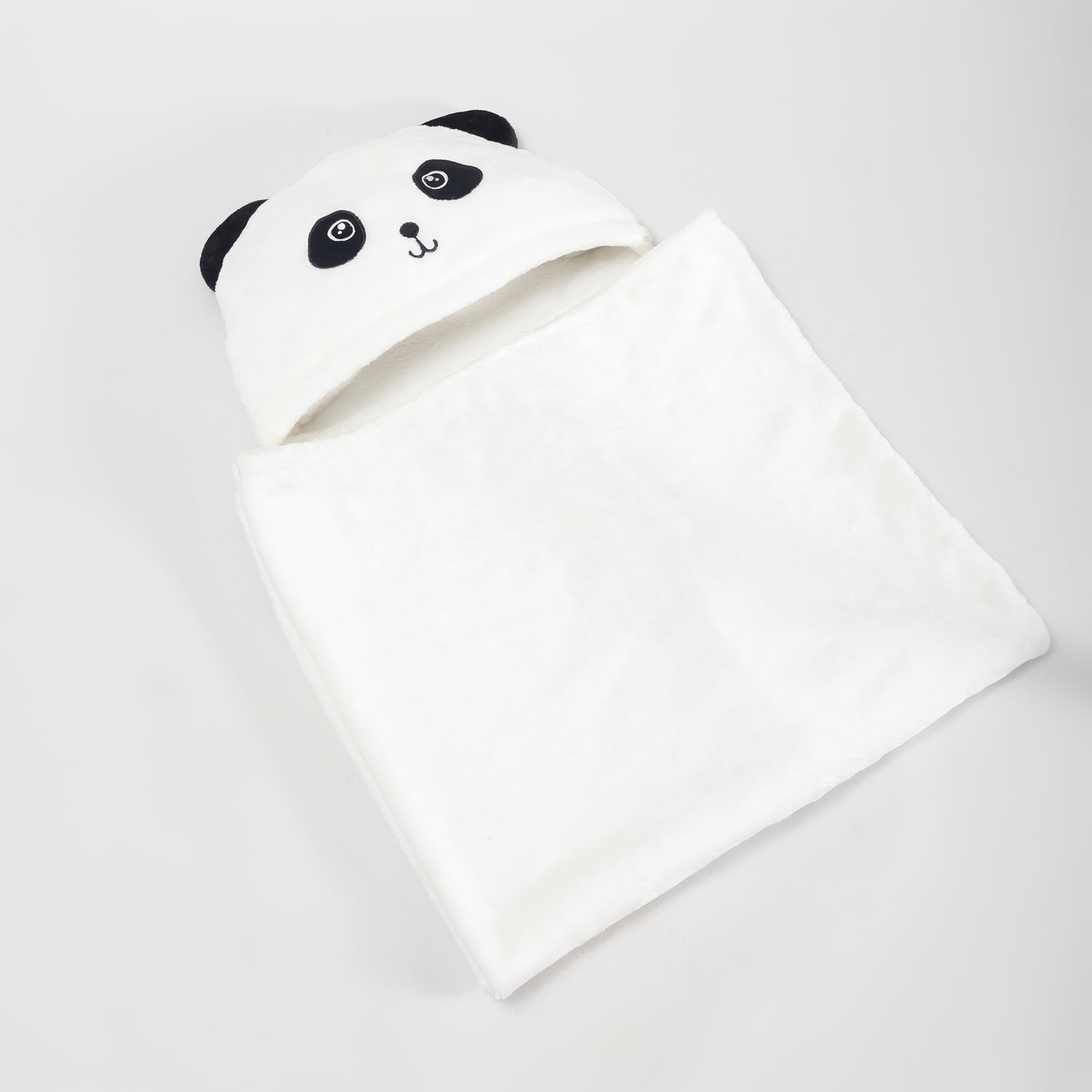 Cute Panda Hooded Cape Blanket - Black &amp; White