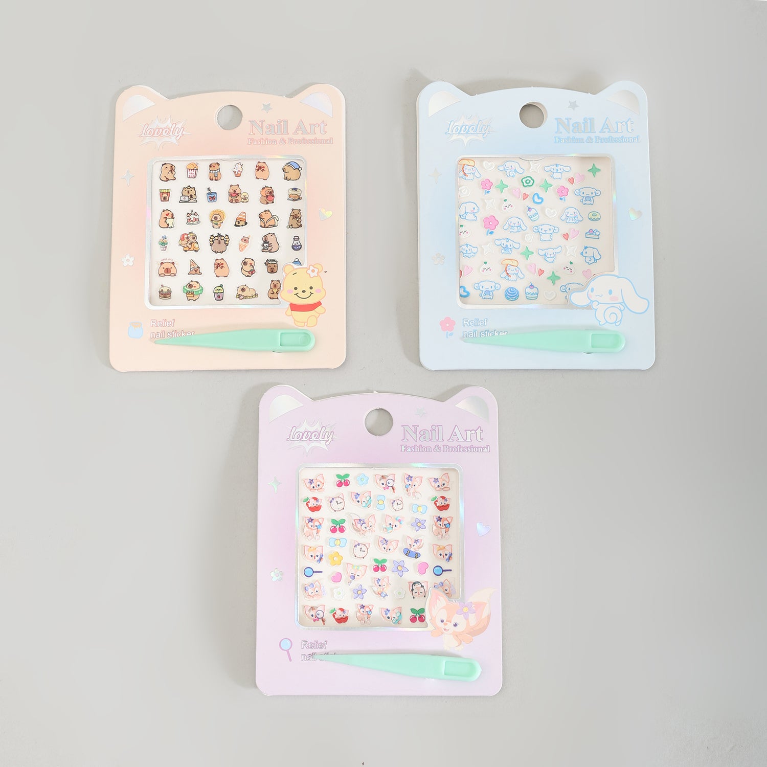 Super Cute  Nail Art Sticker Set- Assorted Designs