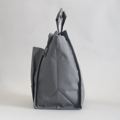 Portable Insulated Lunch Bag - Large Capacity/Grey