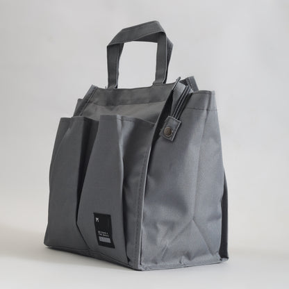 Portable Insulated Lunch Bag - Large Capacity/Grey