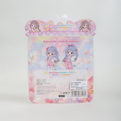 Mumuso 3D Deluxe Double Layer Dress Up Stickers- Pink