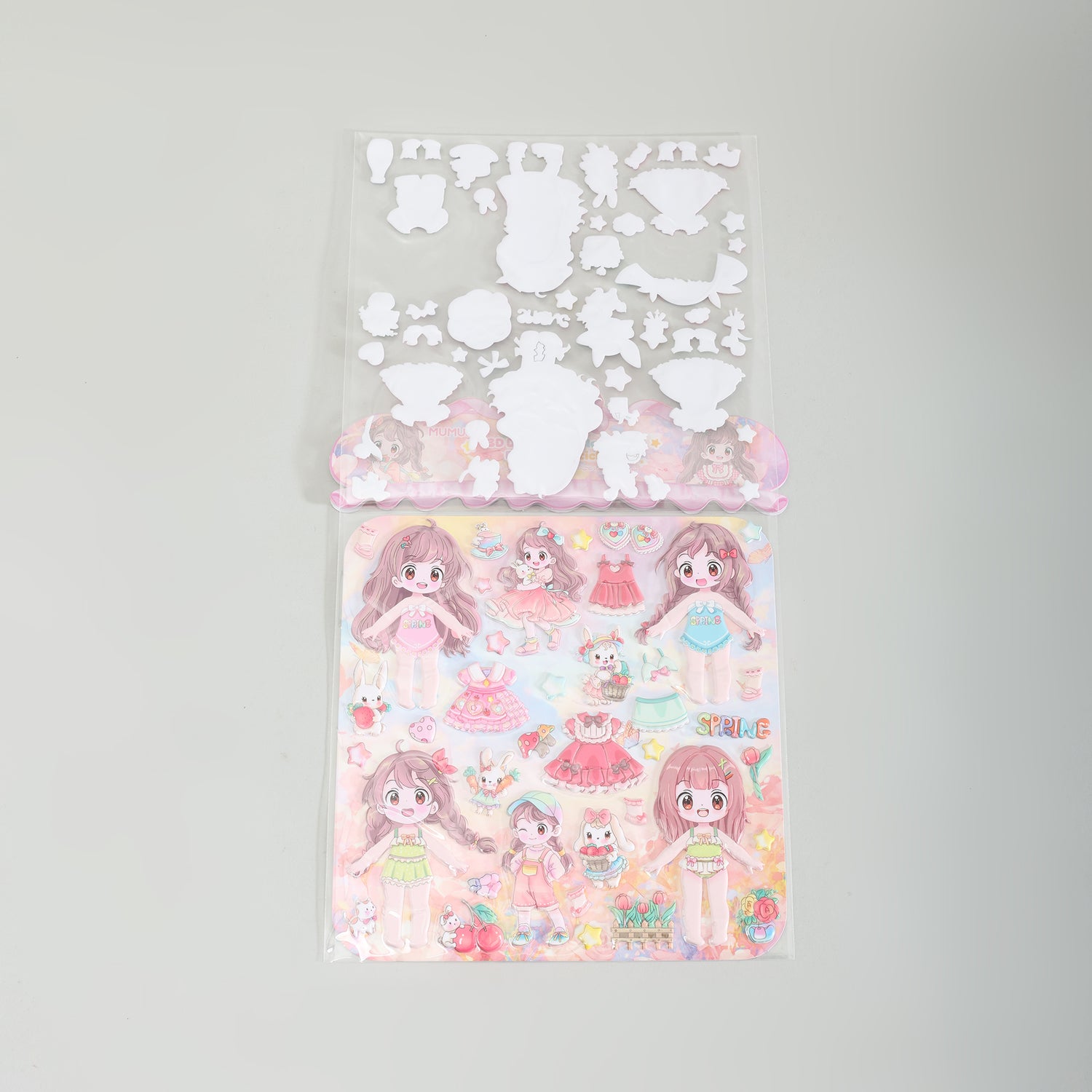 Mumuso 3D Deluxe Double Layer Dress Up Stickers- Pink