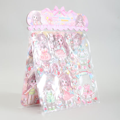 Mumuso 3D Deluxe Double Layer Dress Up Stickers- Pink