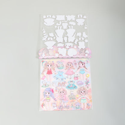 Mumuso 3D Deluxe Double Layer Dress Up Stickers- Pink