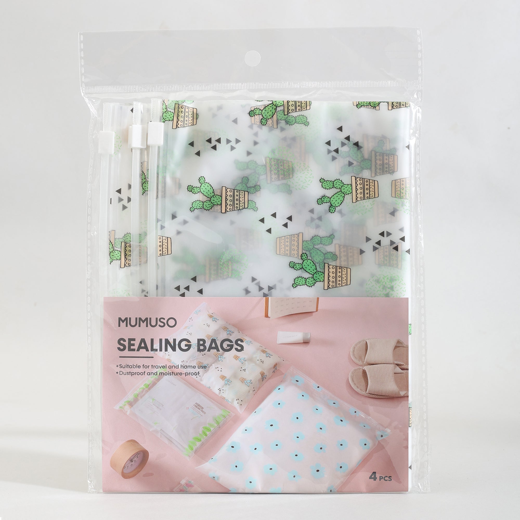 Mumuso Cactus Sealing Bags-Medium Sized