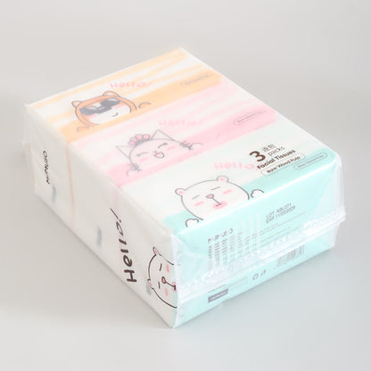 Mumuso Super Soft Facial Tissues- 3-Pack Bundle- 120 Counts