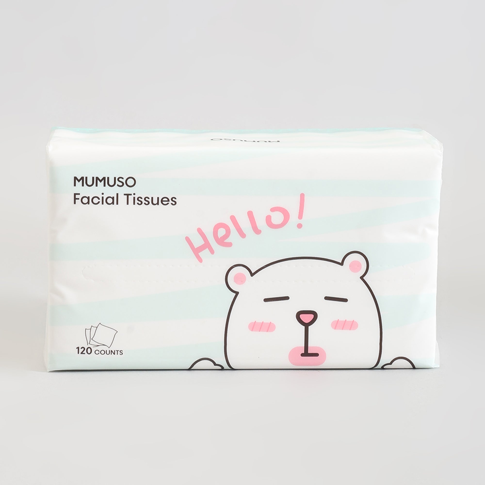 Mumuso Super Soft Facial Tissues- 3-Pack Bundle- 120 Counts