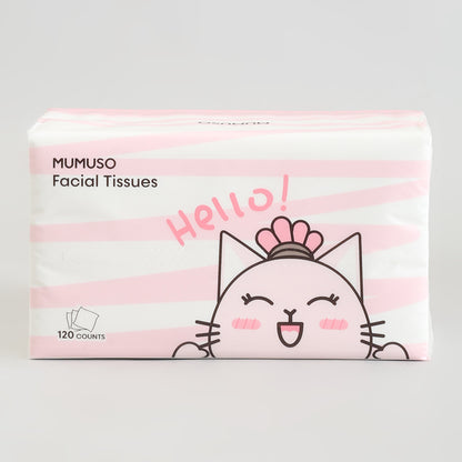 Mumuso Super Soft Facial Tissues- 3-Pack Bundle- 120 Counts