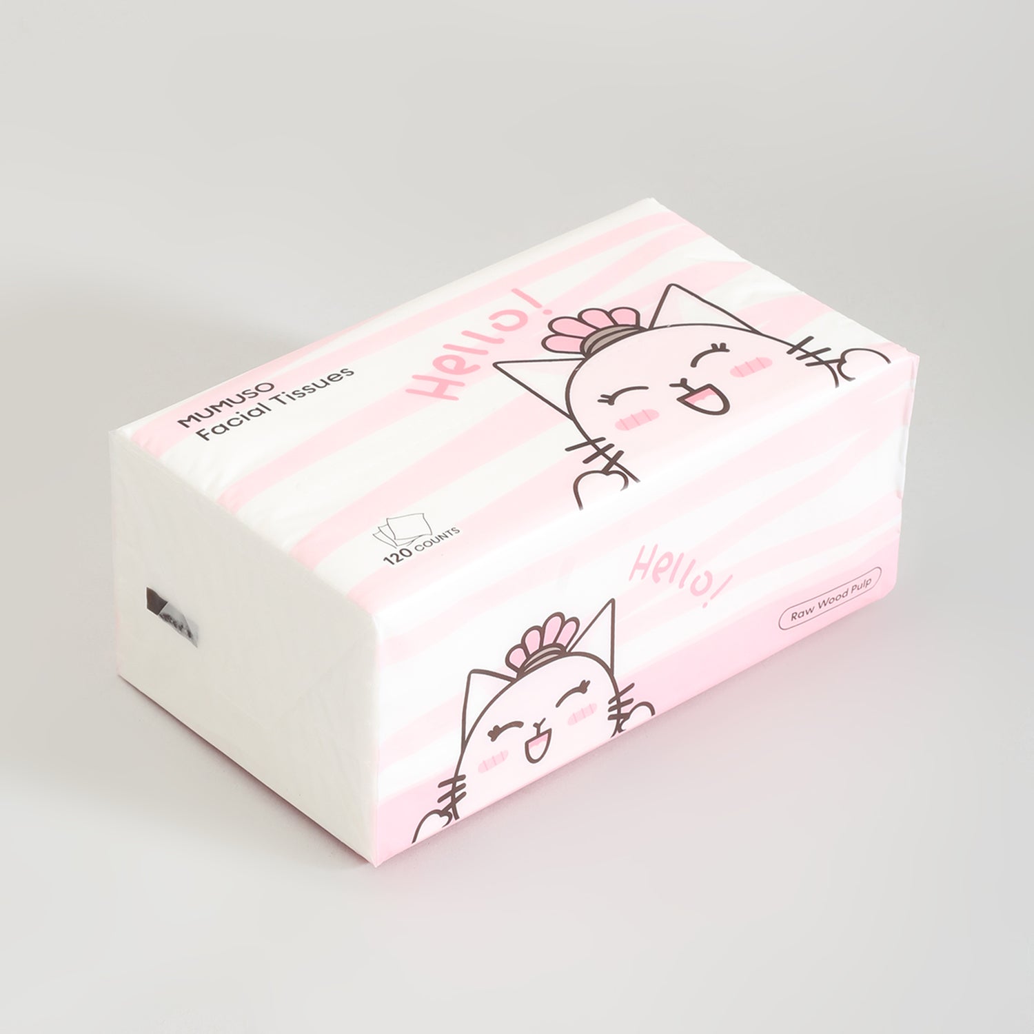 Mumuso Super Soft Facial Tissues- 3-Pack Bundle- 120 Counts