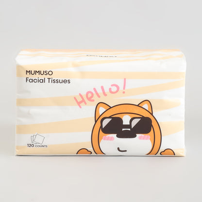 Mumuso Super Soft Facial Tissues- 3-Pack Bundle- 120 Counts