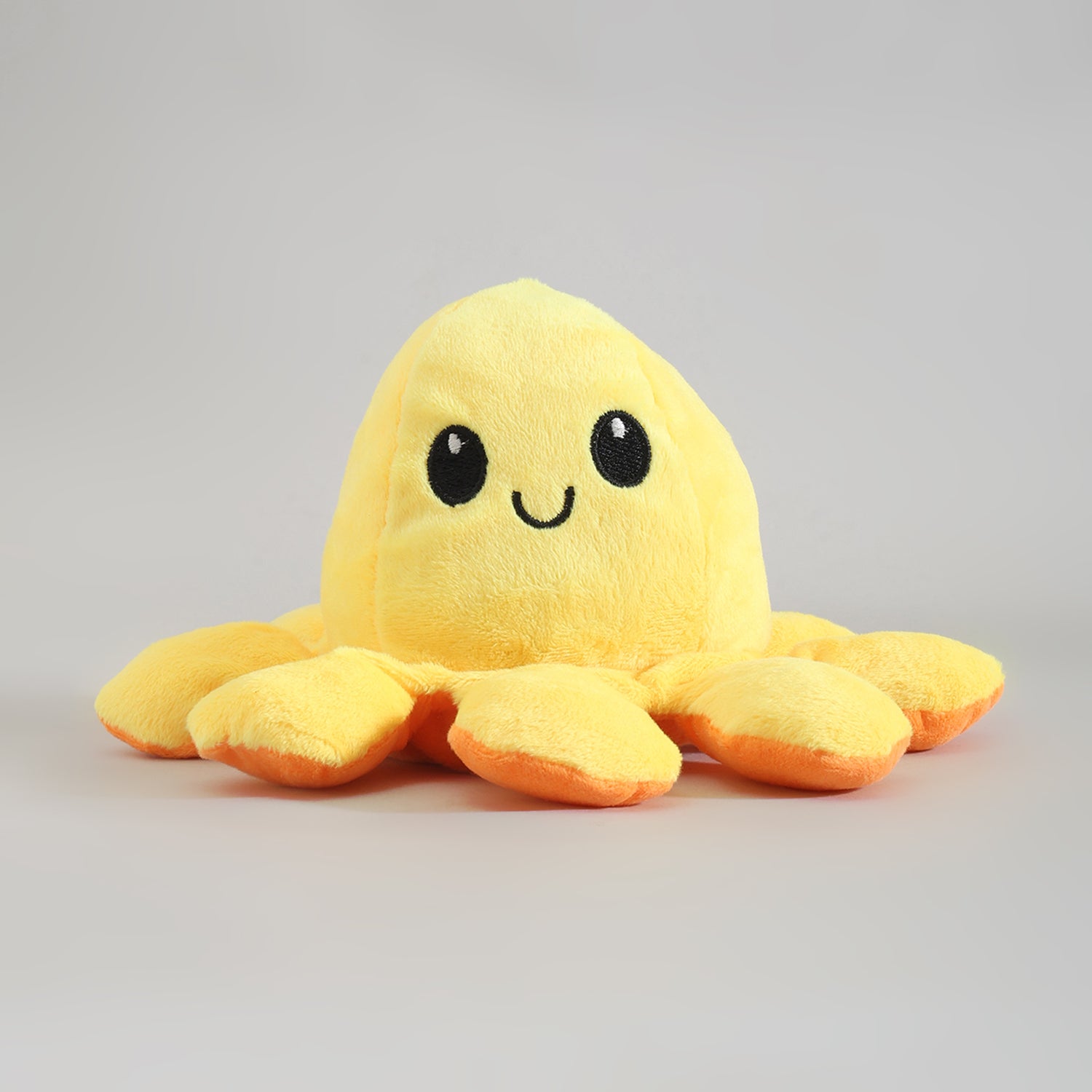 Reversible Moody Octopus -  Yellow and Orange- 20cm
