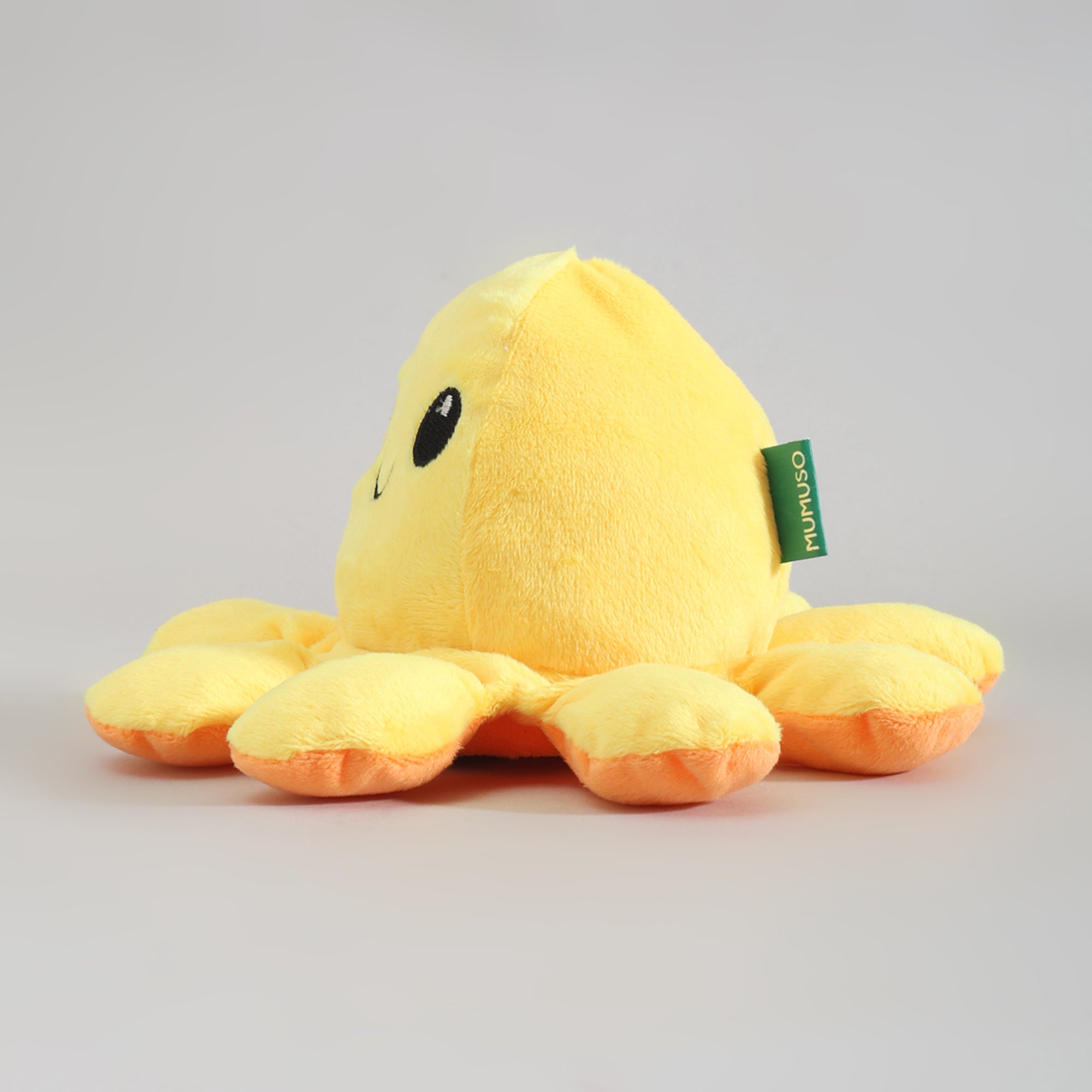 Reversible Moody Octopus -  Yellow and Orange- 20cm