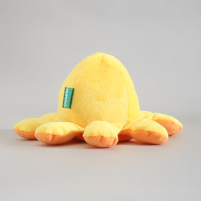 Reversible Moody Octopus -  Yellow and Orange- 20cm