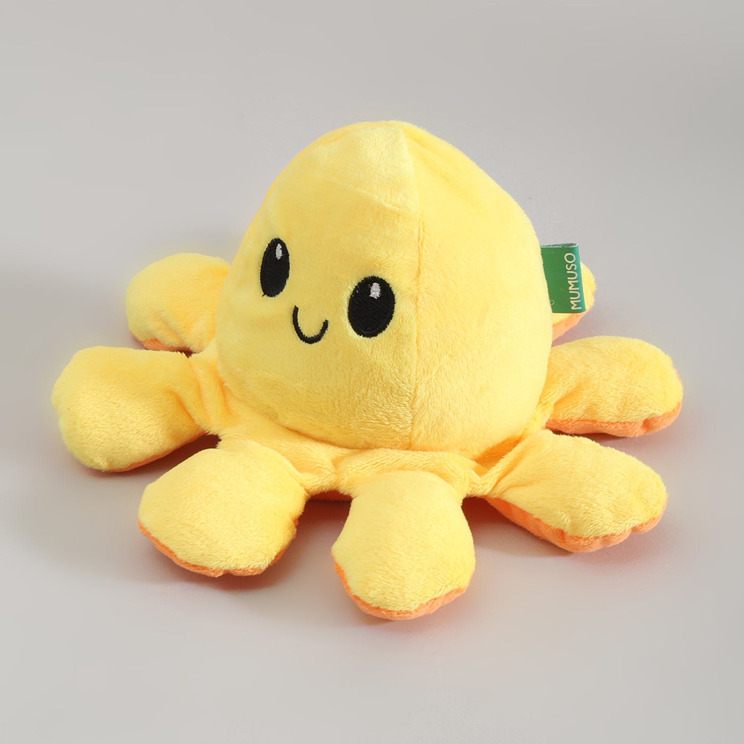 Reversible Moody Octopus -  Yellow and Orange- 20cm
