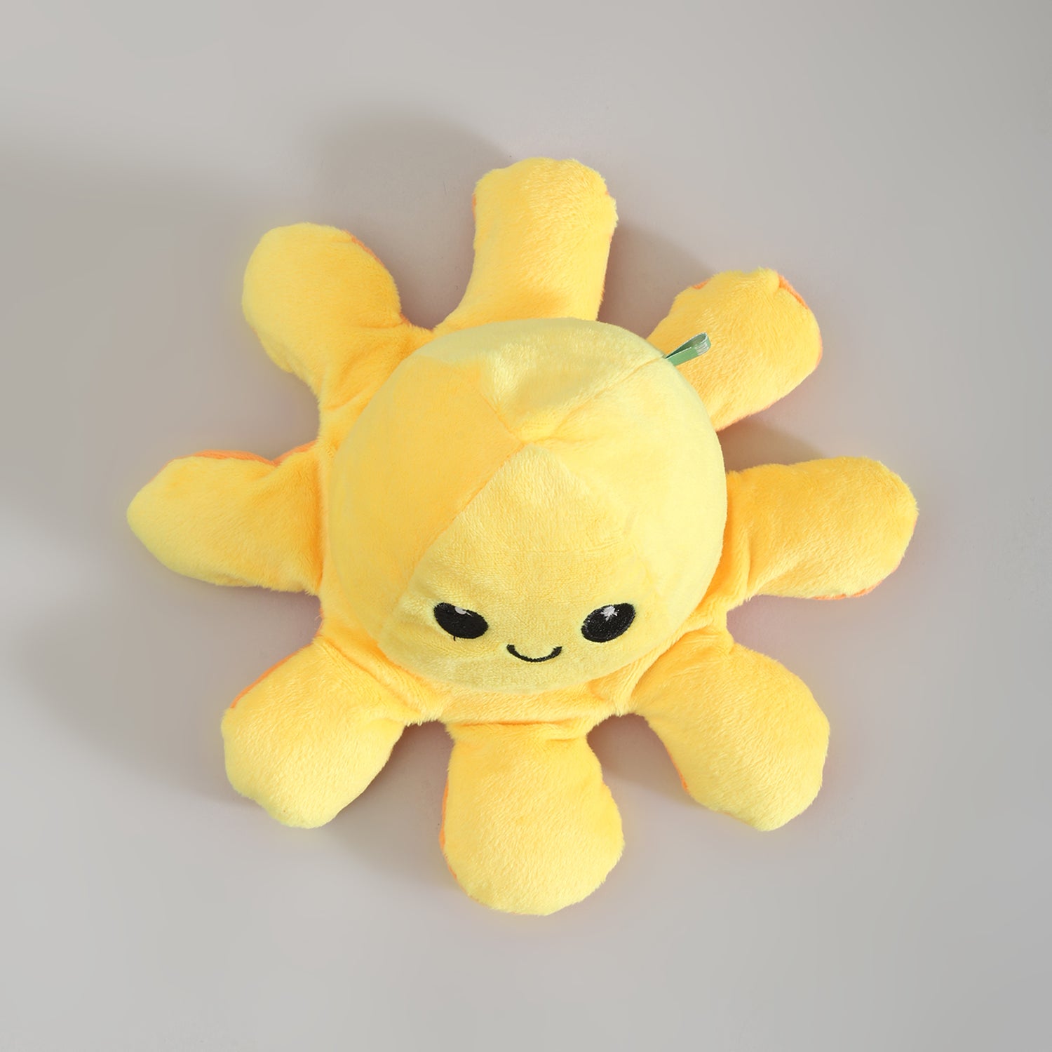 Reversible Moody Octopus -  Yellow and Orange- 20cm