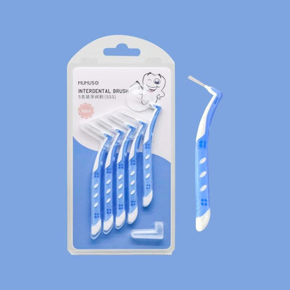 Interdental Blue Toothbrushes - Set of 5 pcs Mumuso